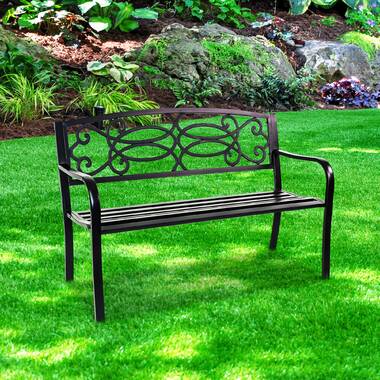 Black cast iron cheap bench